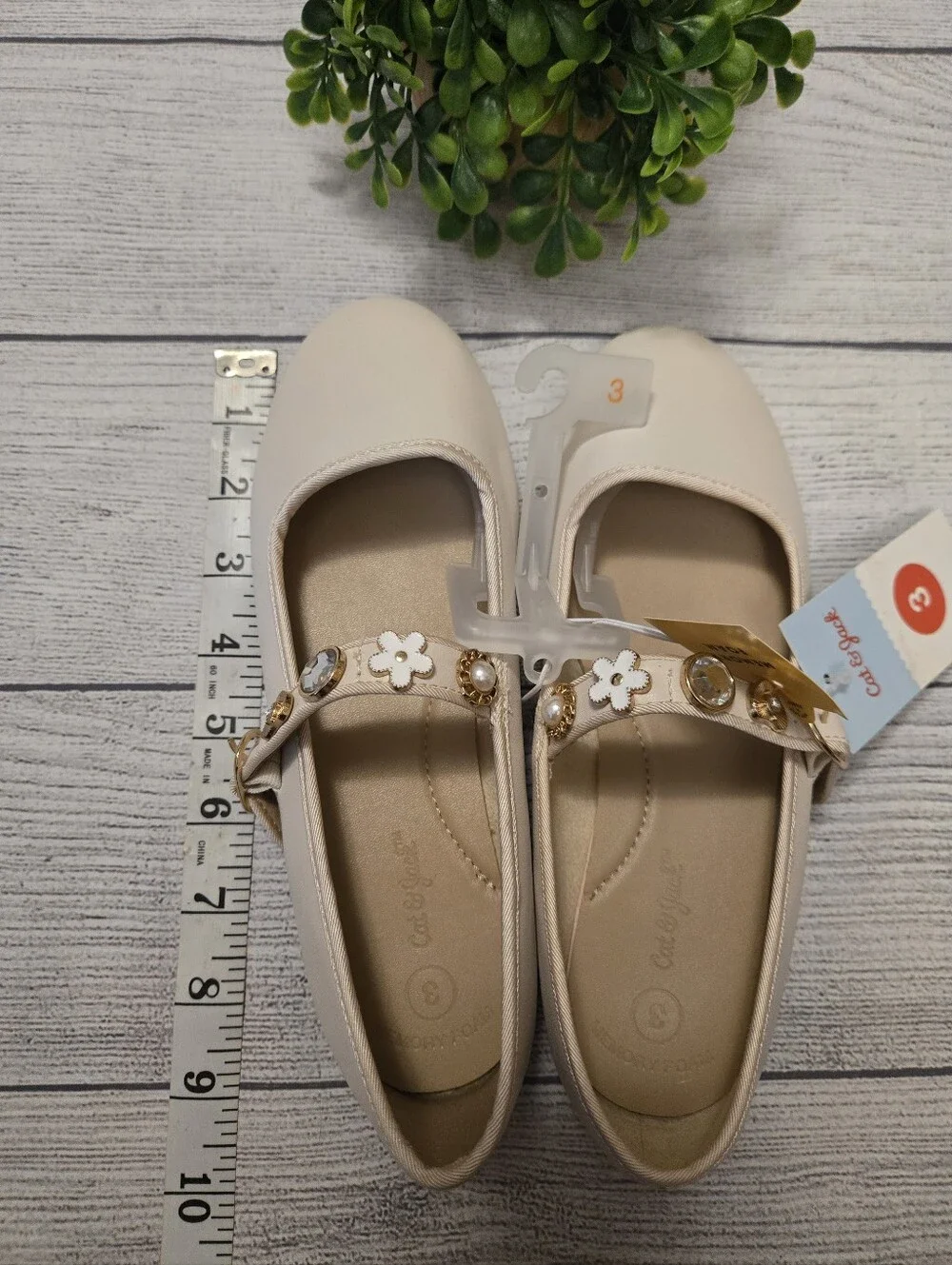 Cat & Jack Kids' Marla Charm Ballet Flats